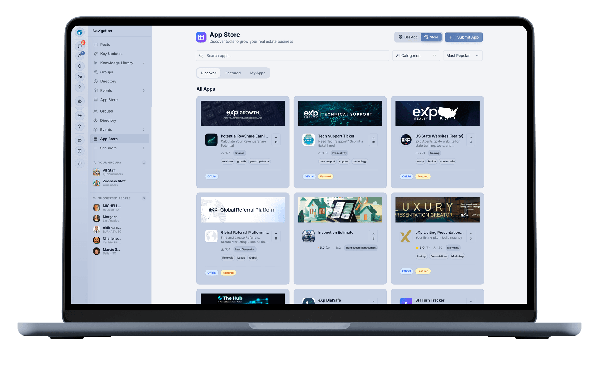 eXp HUB community feed
